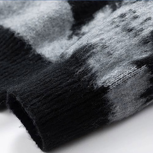 Men's Letter Pattern Knitted <b>Pullover</b> <b>Sweater</b> Winter Standard Full Sleeve Regular Fit Anti-Wrinkle Front Logo Custom - Product Image 3