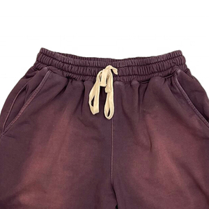 Shorts pour hommes en coton doux, style vintage, effet délavé, coupe confortable, tenue décontractée d'été, streetwear, shorts élégants et tendance - Product Image 4