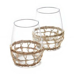 Porte-gobelets en paille naturelle personnalisés à prix compétitif, tissés en jonc de mer, pour verres - Product Image 3