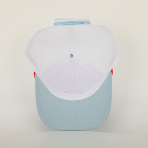 หมวกเบสบอลแบบ 5 แผง กันน้ำ สำหรับทุกเพศ พิมพ์ลายโลโก้ยาง แห้งเร็ว ทรง Dad Hat ผ้าแคนวาส 100% ปักมือ - Product Image 4