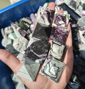 Wholesale Natural Stone <b>Crystals</b> Healing Kammererite Gemstone Meditation Bulk Agate Pyramid Feng Shui Home Decoration - Product Image 1