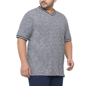 เสื้อยืดผู้ชายไซส์ใหญ่พิเศษ OEM ผ้าคอตตอน 100% พิมพ์โลโก้ได้ตามสั่ง แขนสั้น คุณภาพสูง แบบเรียบ - Product Image 4