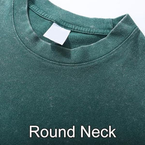 T-shirts vintage surdimensionnés et déchirés pour hommes, personnalisables, style streetwear, en coton, à manches courtes, col rond, effet délavé à l'acide, vente en gros - Product Image 4