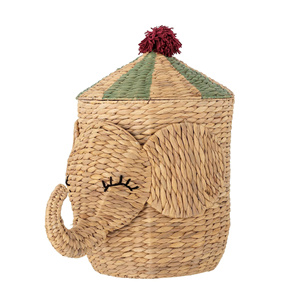 Water hyacinth <b>basket</b> woven into the shape of an elephant Handmade Storage <b>Basket</b> Wholesale eco-friendly Made in Vietnam - Product Image 3