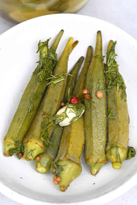 Okra en conserve de qualité supérieure en gros, tranches de 300g en bouteille de verre pour salades, cuisine et vente au détail - Product Image 6