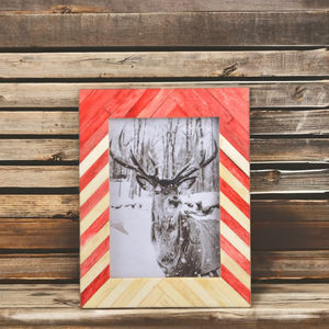 Cadre Photo classique en incrustation d'os avec incrustation de résine d'os Taille de personnalisation en bois rectangulaire pour l'affichage de photos par HAND MADE CRAFT - Product Image 4