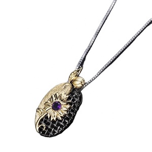 Delle Donne di modo 925 Collana In <span class=keywords><strong>Argento</strong></span> Sterling Forma di Fiore Del <span class=keywords><strong>Sole</strong></span> <span class=keywords><strong>Ciondolo</strong></span> In Platino Oro Rosa Delle Signore Della Collana - Product Image 6