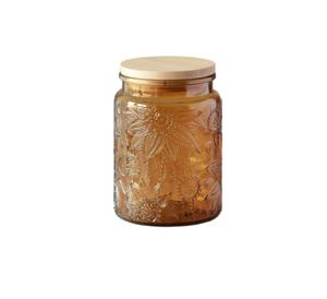 Frasco de Vidrio para Almacenamiento con Tapa de Bambú, Frasco de Vidrio Vintage, Juego de Recipientes para Alimentos para la Encimera de la Cocina, Ideal para Dulces, Azúcar, Café - Product Image 1