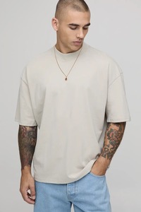 Camiseta Oversize para Hombre, Corte Cuadrado, Hombros Caídos, Ajuste Holgado, Algodón Pesado, Estilo Urbano, Diseño Personalizado, Proveedor - Product Image 5