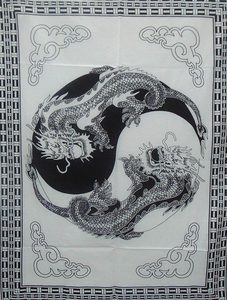 ผ้าแขวนผนังลายหยินหยางมังกรสวยงาม ผ้าปูโต๊ะทำมือ ของตกแต่งบ้าน โดยผู้ส่งสินค้าชาวอินเดีย - Product Image 6