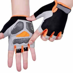 Men's Half-Finger Gym Gloves Polyester Waterproof Non-Slip for Fitness Weight Lifting Breathable - Product Image 1