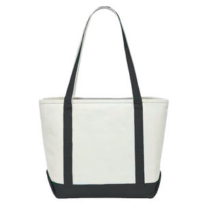 Sac fourre-tout spacieux en toile, fabrication sur mesure avec plusieurs fermetures éclair et tissu en toile 100% coton robuste et réutilisable - Product Image 2