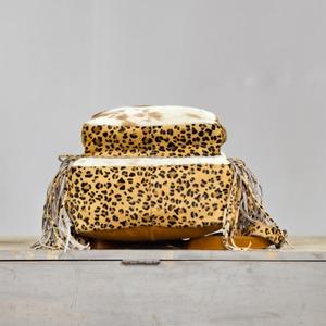 Mochila de cuero vacuno con detalles de estampado de leopardo y flecos, cierre de cremallera de forma cuadrada, capacidad media, para todas las estaciones - Product Image 4