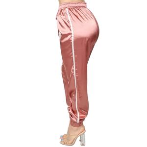 Conjunto Deportivo de Dos Piezas para Mujer, Chaqueta de Manga Larga Satinada con Cordón Ajustable, para Otoño - Product Image 3