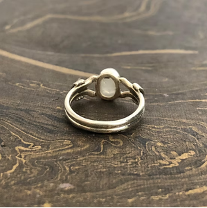 Vintage Style Double Layer Band Gemstone <b>Ring</b> with Moonstone Jewelry for Everyday Wear - Product Image 5