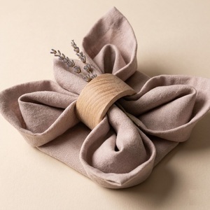 Anneaux de serviette ronds en bois écologiques faits à la main en hêtre naturel pour hôtels et restaurants modernes (vente en gros) - Product Image 3