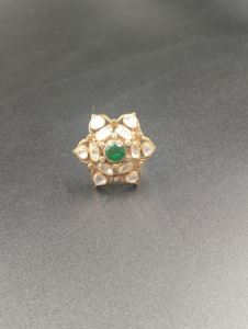 Vintage Flower <b>Cocktail</b> <b>Ring</b> 18K <b>Gold</b> Plated Emerald Cut Natural Stone Women Wedding Jewelry May Birthstone Classical <b>cocktail</b> - Product Image 3