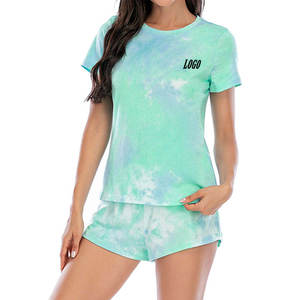 New Style <b>Tie</b> <b>Dye</b> Short <b>Set</b> Seamless Women Two Piece Short <b>Set</b> New Arrival Women Short <b>Set</b> Summer Wear T-shirt and Short <b>Set</b> - Product Image 2