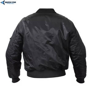 Chaqueta Bomber Unisex de Lona de Primera Calidad, Resistente al Viento, Impermeable, Ecológica, Transpirable, con Cuello Alto, Tinte Liso y Cremallera Frontal - Product Image 3
