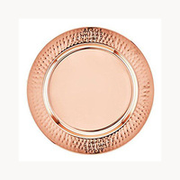 Assiette de présentation ronde en métal haut de gamme, élégante et personnalisable, pour la décoration de table, nouveau design pour événements