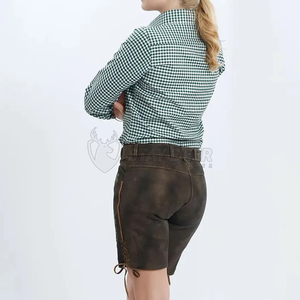 Shorts de Lederhosen Bávaros Alemanes para Mujer con Bordado Decorativo - Product Image 4