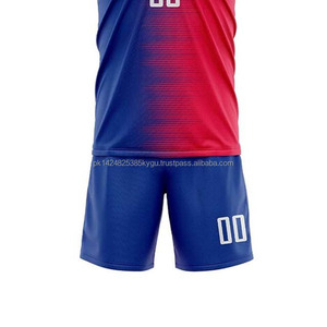 Custom High Quality Printed Sublimation Soccer Jerseys Uniform Sets 100% Polyester V-neck Sportswear for Clubs - Product Image 5