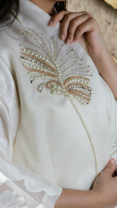 Top de Tirantes con Bordado de Cuentas para Mujer, Estilo Boho Elegante, Top de Cuentas de Lujo Hecho a Mano, Prenda Elegante para Fiesta - Product Image 2