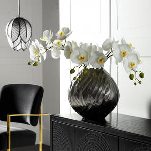 Vase à fleurs moderne en aluminium fait main, finition noire, style côtier, écologique, décoration de table pour la maison ou le bureau à prix avantageux - Product Image 6
