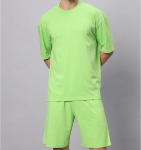 Conjunto de Camiseta y Pantalones Cortos Transpirables de Verano para Hombre, Conjunto Deportivo Informal de Secado Rápido, Cuello Redondo, Tejido de Punto, Precio al por Mayor - Product Image 6