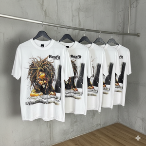 เสื้อยืดทรงดรอปโชว์เดอร์แบบดิสเทรส บริการ OEM สกรีนโลโก้ตามสั่ง คุณภาพพรีเมียม เนื้อผ้านุ่มสบาย เสื้อยืดสำหรับทุกเพศ - Product Image 2