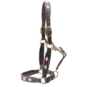 Cabestro de polo personalizado tejido a mano, de cuero genuino acolchado y ajustable, con herrajes de latón, para caballos de estilo western. - Product Image 4