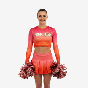 Uniforme de Animadoras de Primera Calidad 100% Poliéster, Diseño Moderno con Pedrería, Conjunto Corto para Entrenamiento - Product Image 5