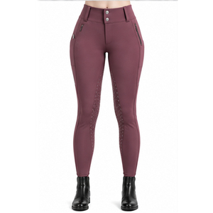 Pantalones de equitación para mujer, de cintura alta, estampados, con forro completo, de spandex/poliéster, elásticos, de secado rápido y de alto rendimiento. - Product Image 5