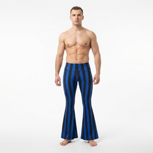 Wholesale Men Printed <b>Flare</b> <b>Leggings</b> Full Length Breathable Base Layer Pants Eco-Friendly Gym Workout <b>Leggings</b> Men <b>Flare</b> Tights - Product Image 2