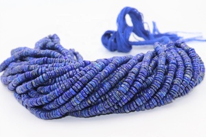 AAA Quality Natural Stone Lapis Lazuli Beads 6mm 16 Inches Smooth <b>Heishi</b> Tyre Shape 0.40mm Hole for Jewellery Making - Product Image 3