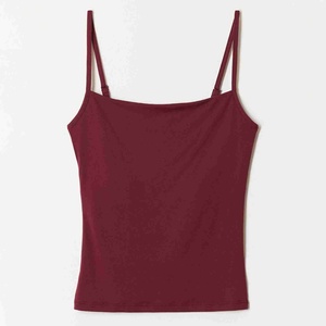 Top Quality Women's <b>Spaghetti</b> <b>Strap</b> Camisole Top Scoop Neck Slim Fit Breathable Stretchy Knitted Sporty Solid Tank Top Women - Product Image 6