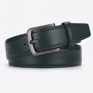 Ceinture en cuir de vachette véritable pour homme, ceinture décontractée personnalisée avec boucle automatique en alliage pour jeans, vente en gros OEM - Product Image 3