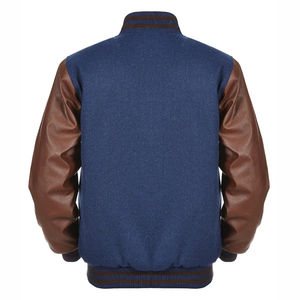 Chaquetas Varsity de Béisbol Vintage para Hombre, Personalizadas con Logotipo, Bordado Personalizado de Invierno, Mangas de Cuero, Lana - Product Image 3