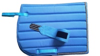Ensemble de bandages pour chevaux en polaire bleu royal de qualité supérieure, personnalisé, avec cristaux et strass, 3 mètres de long