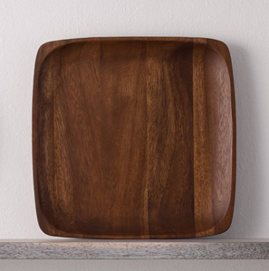 Plato de Madera de Diseño Personalizado, Plato Redondo de Madera de Acacia para Servir Alimentos y Frutas, Regalo para Bodas, Hoteles y Restaurantes - Product Image 4