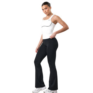 Leggings de yoga taille haute pour femmes, longueur cheville, en Spandex/Nylon, extensibles, doux et confortables, avec poche invisible, en tissu tricoté 180g - Product Image 1