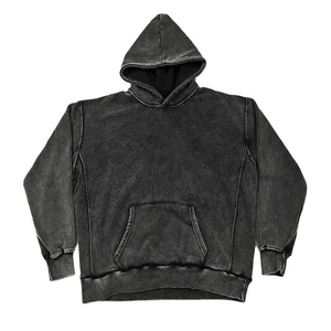 <b>Cool</b> acid wash <b>hoodie</b> street fashion essential with distressed color wash and comfortable oversized - Product Image 3