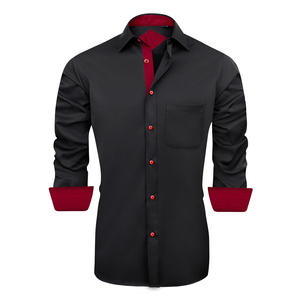Chemise habillée en coton doux à carreaux à manches longues pour homme, idéale pour l'extérieur - Product Image 1