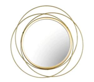 Modern Round Brass Wall <b>Mirror</b> Decorative Framed <b>Design</b> for Living Room Bedroom - Product Image 1