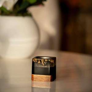 Brûleur d'encens en bois et résine fait main, diffuseur aromatique, utilisation toute saison, style unique, décoration, parfum d'intérieur, cadeau, Ramadan, Eid - Product Image 3