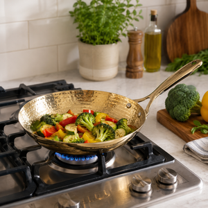 Hand Hammered Pure Copper Frying <b>Pan</b> Copper Skillet Stainless Steel Handle Non Stick Cookware Kitchen Fry <b>Pan</b> OEM ODM - Product Image 4