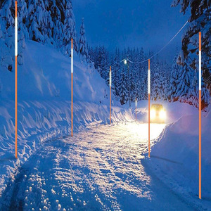 Custom High Strength Fiberglass Pultruded FRP Snow Marking Pole with Anti-corrosion and Cutting Service - Product Image 1