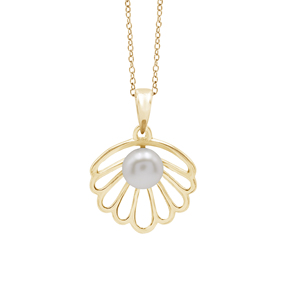 Collier pendentif en argent sterling 925 massif avec perle en forme de fleur, chaîne à maillons plaquée rhodium, style classique, unisexe, à porter au quotidien - Product Image 4