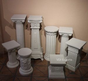 Ensemble de piliers de colonnes classiques traditionnels en résine polyester VDI Exports pour la décoration de l'allée d'entrée de mariage du Punjab - Product Image 2
