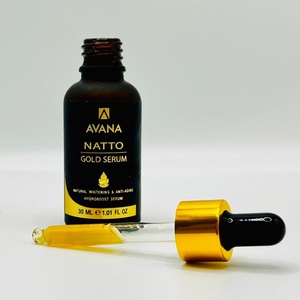 Suero Avana Natto Gold con Colágeno y Oro 24K, Antienvejecimiento, Blanqueador, Hidratante, Reduce Arrugas Faciales, Ácido Hialurónico, Para Todo Tipo de Piel - Product Image 1